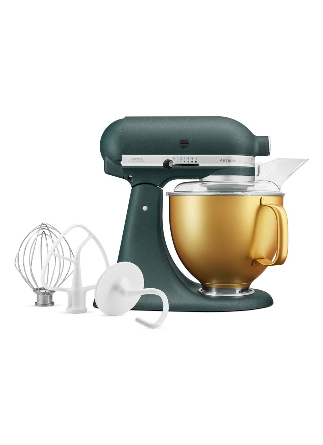 KitchenAid Artisan keukenrobot/mixer 4,8 liter 5KSM156VGEPP - Pebbled Palm - voorkant 2 donkergroen