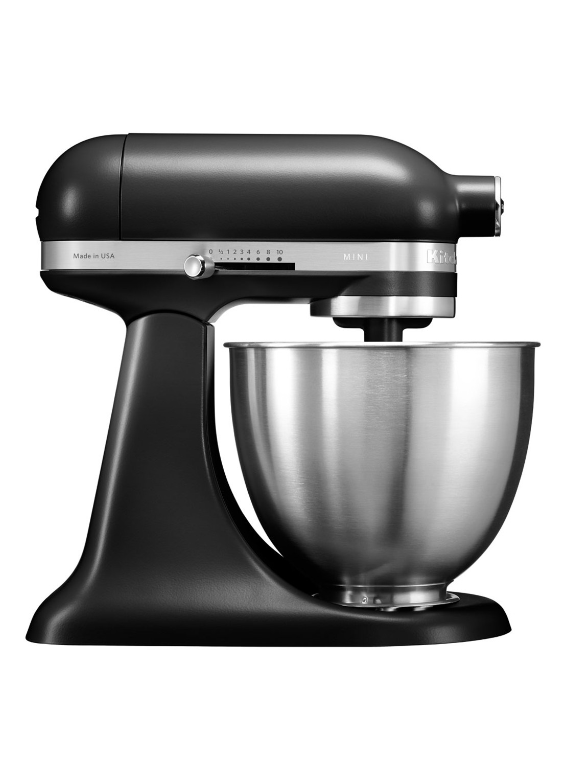KitchenAid Artisan mini keukenmachine 3,3 liter 5KSM3311X - Mat Zwart - voorkant mat zwart