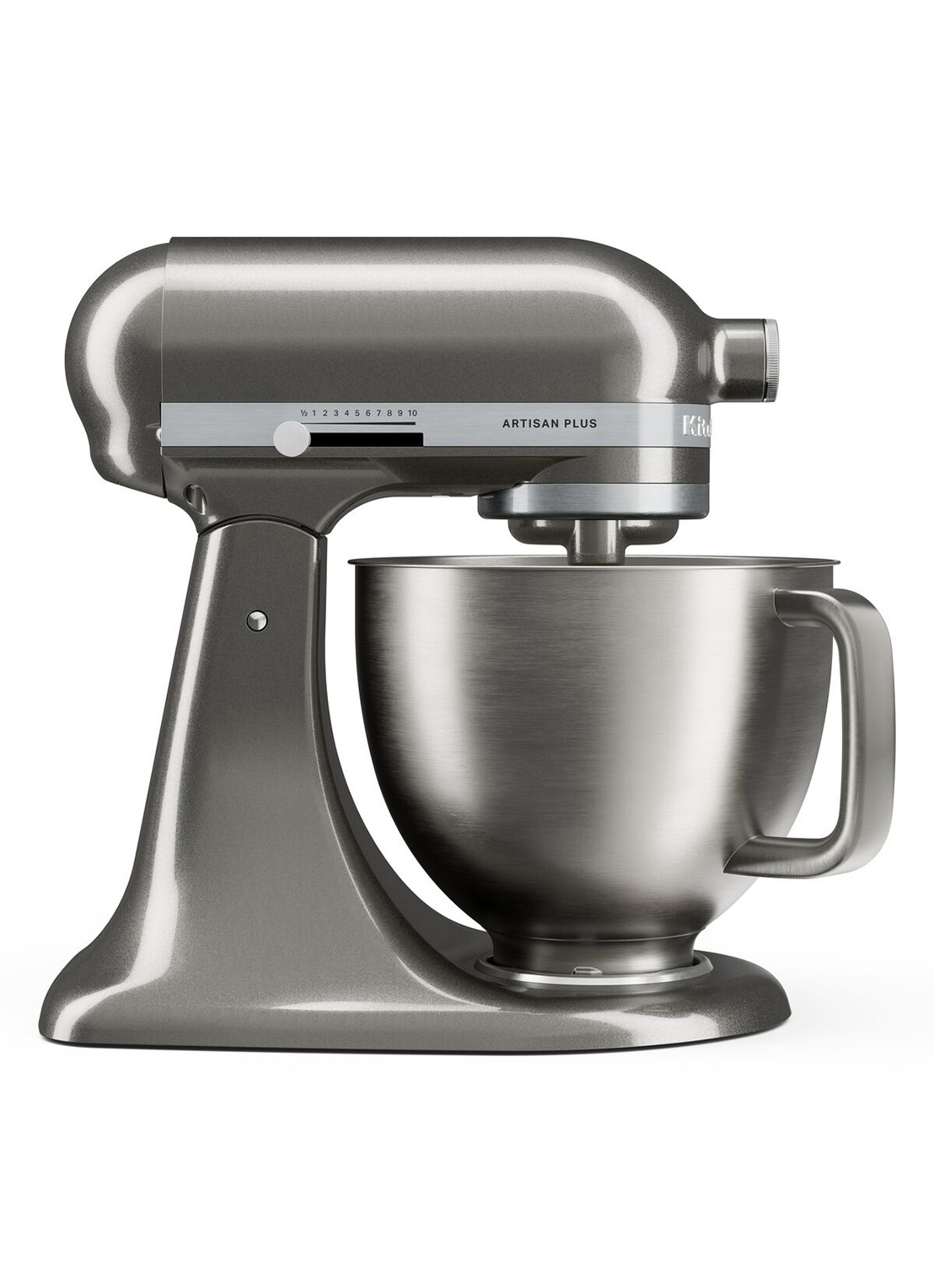 KitchenAid Artisan Plus keukenmachine met kantelbare kop 4,7 liter - voorkant zilver