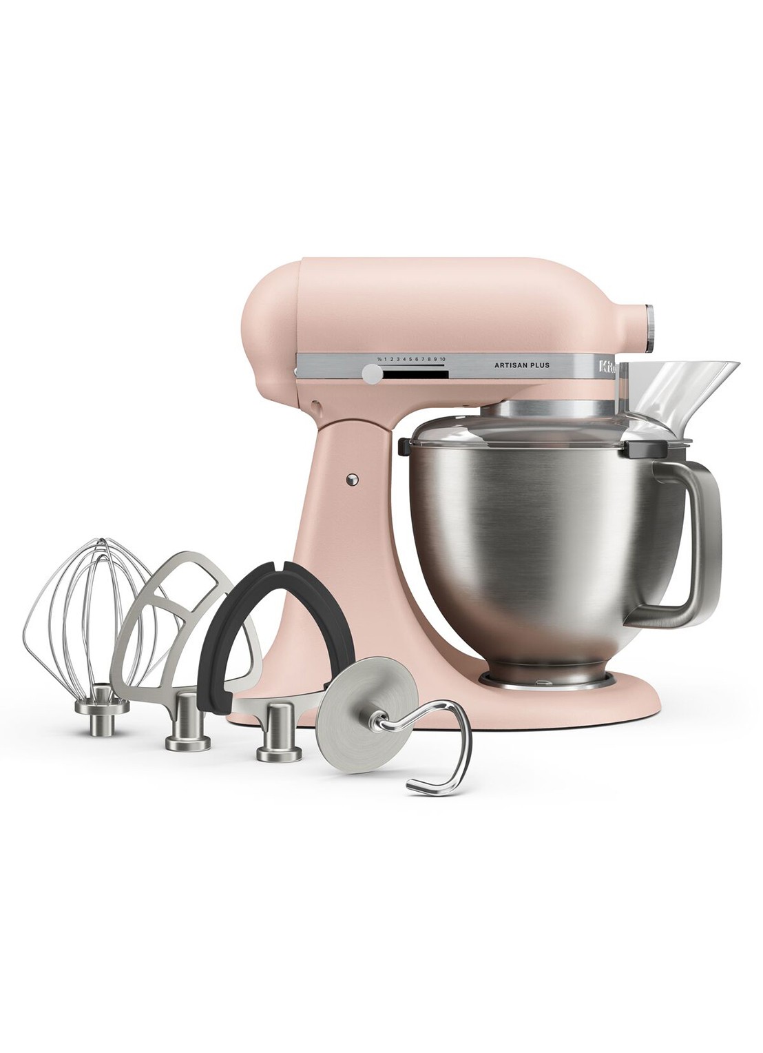 KitchenAid Artisan Plus keukenmachine met kantelbare kop 4,7 liter - detail feather pink