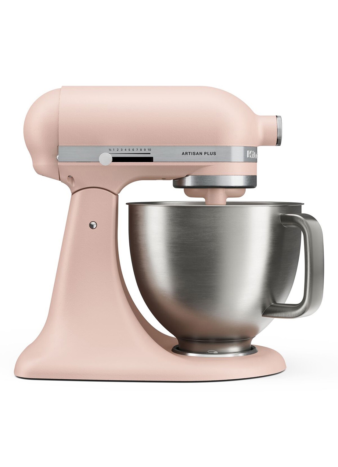 KitchenAid Artisan Plus keukenmachine met kantelbare kop 4,7 liter - voorkant 4 feather pink