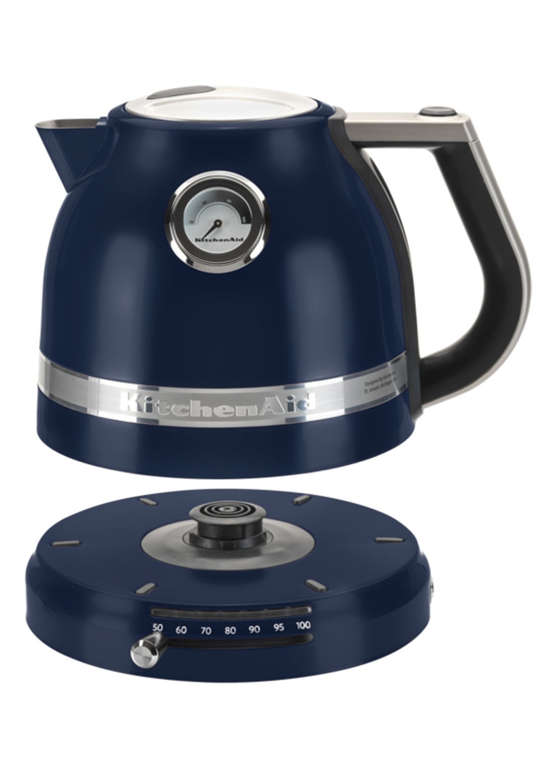 KitchenAid Artisan variabele waterkoker 1,5 liter 5KEK1522 - Ink Blue - voorkant 2 blauw