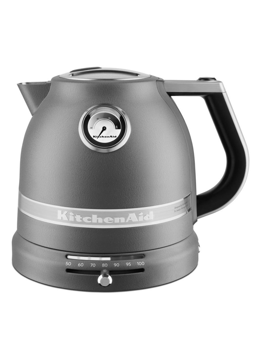 KitchenAid Artisan waterkoker 1,5 liter 5KEK1522 - Imperial Grey - voorkant 6 grijs