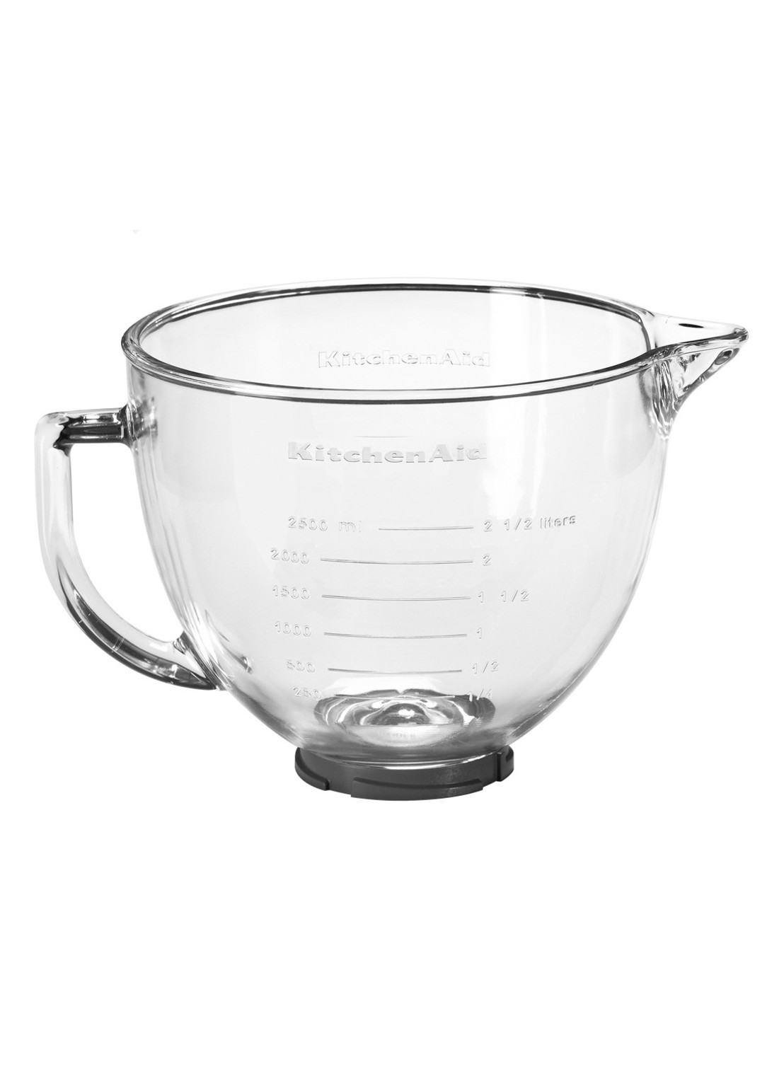 KitchenAid Beslagkom van glas 4,8 liter 5K5GB - voorkant transparant