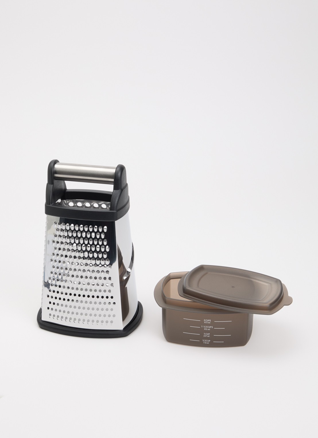 KitchenAid Box torenrasp met 4 zijden en reservoirbakje 25 cm  - voorkant 2 zwart