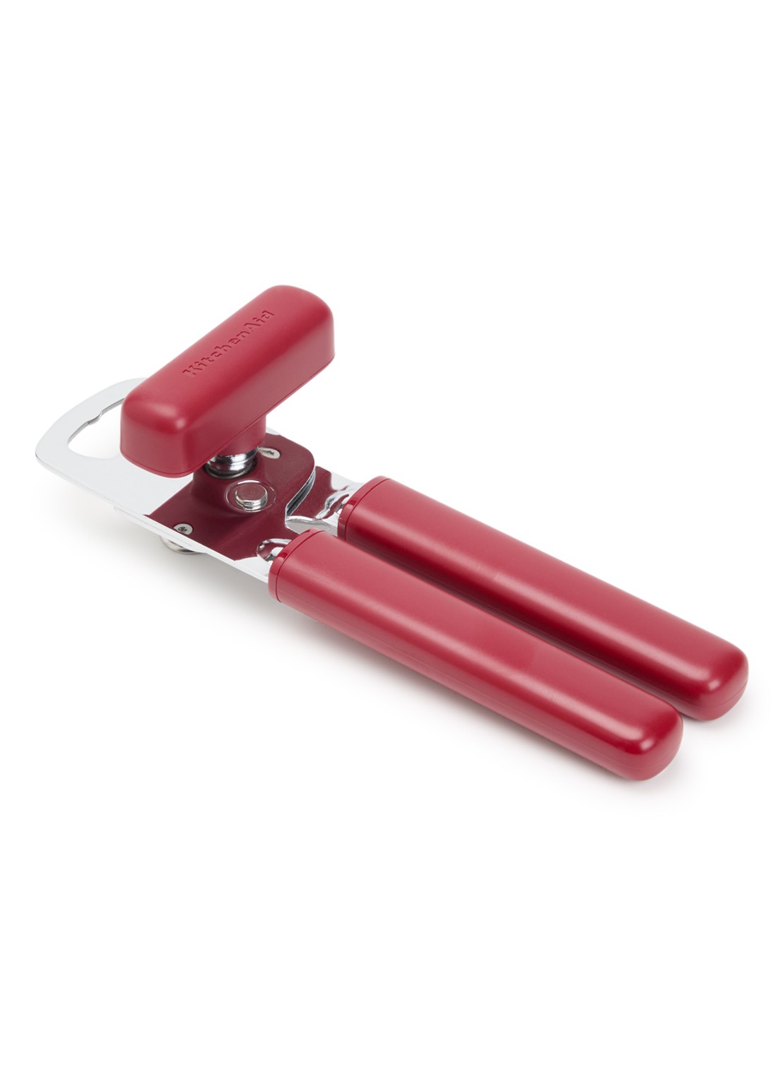 KitchenAid Classic blikopener met flesopener  - voorkant rood