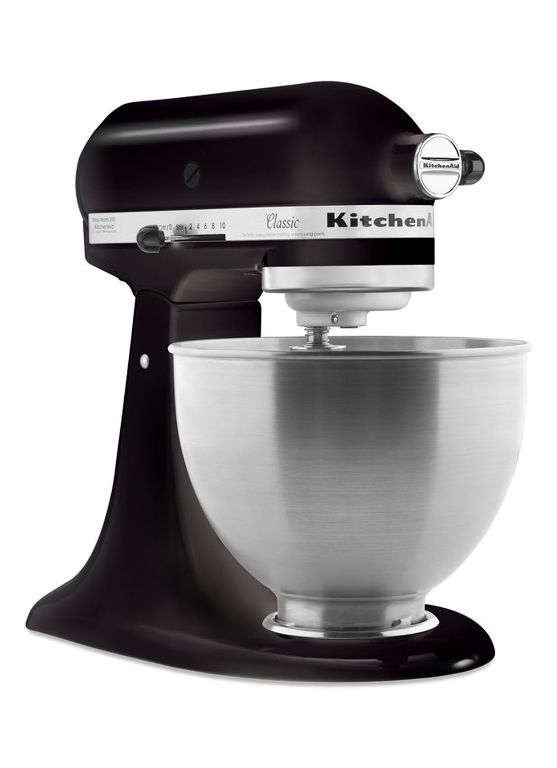 KitchenAid Classic keukenmachine met kantelbare kop 4,3 liter 5K45SSE - detail onyx zwart