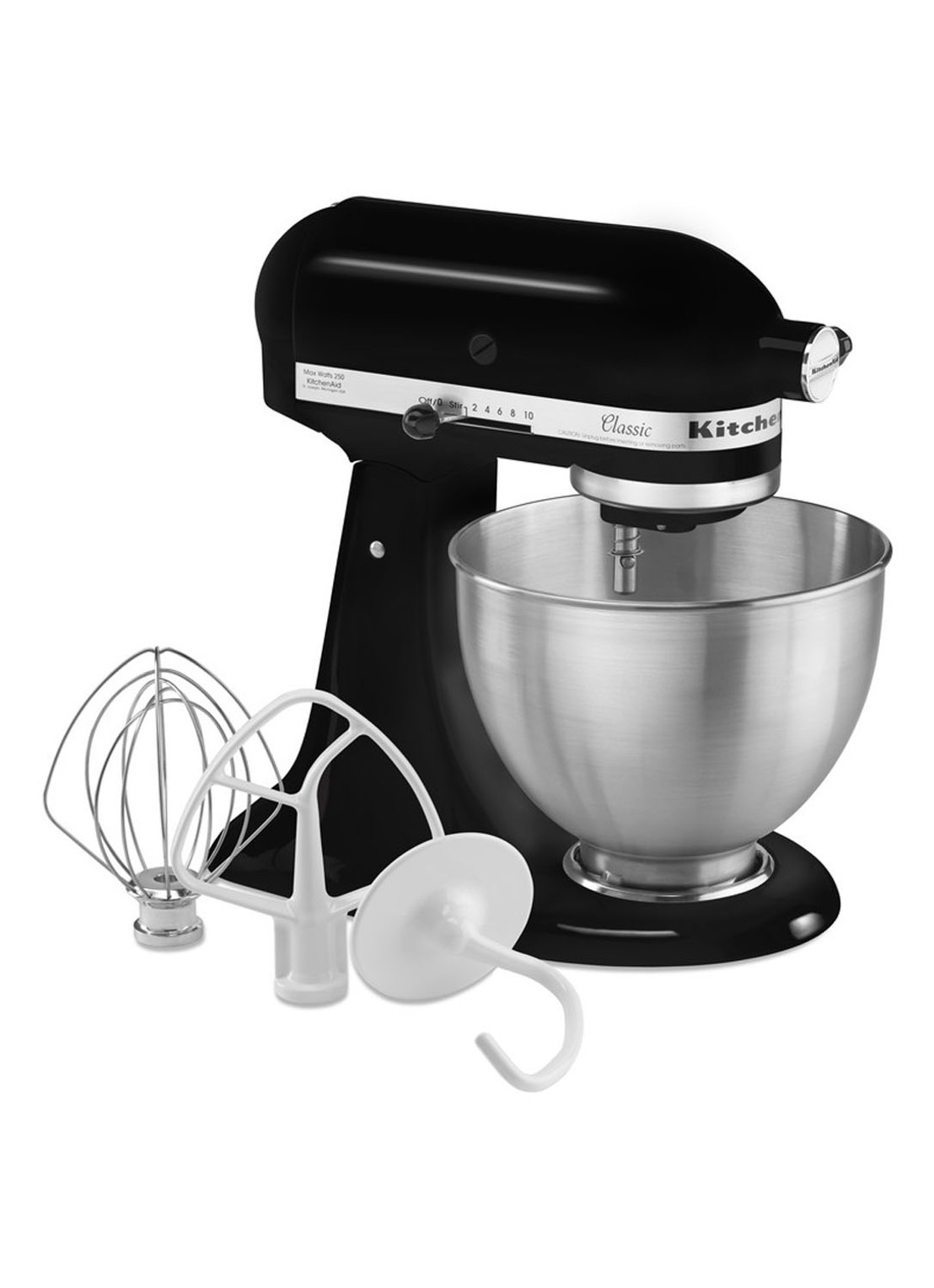 KitchenAid Classic keukenmachine met kantelbare kop 4,3 liter 5K45SSE - detail 2 onyx zwart