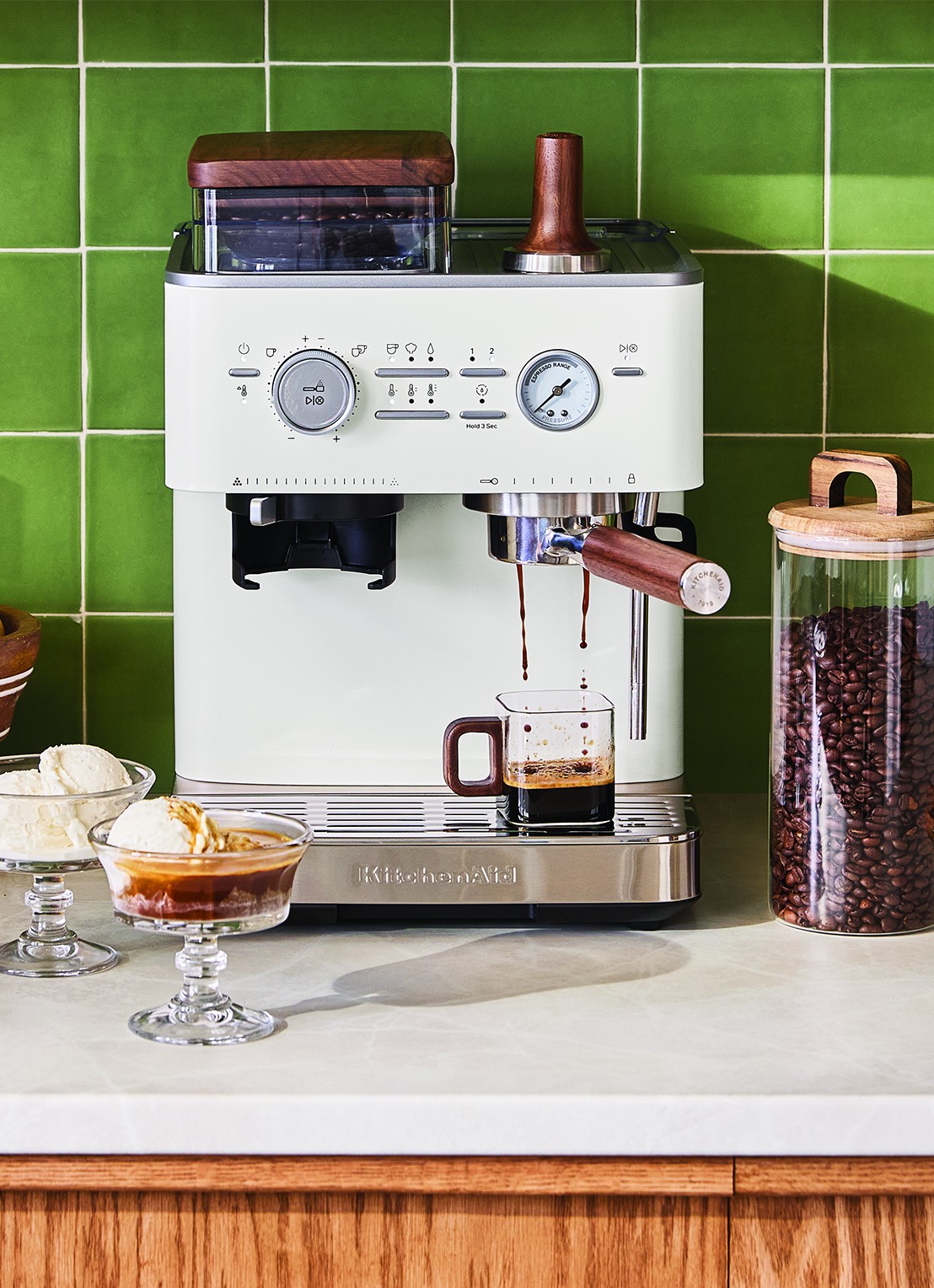 KitchenAid Espresso accessoires set van 3 - voorkant 7 bruin