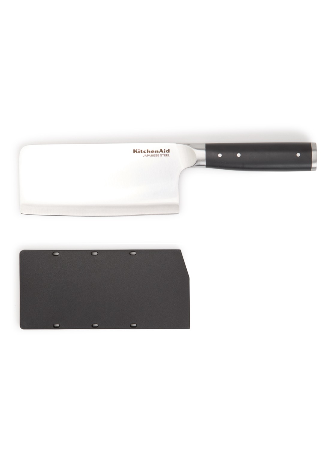 KitchenAid Gourmet Cleaver keukenmes 15 cm  - voorkant zilver