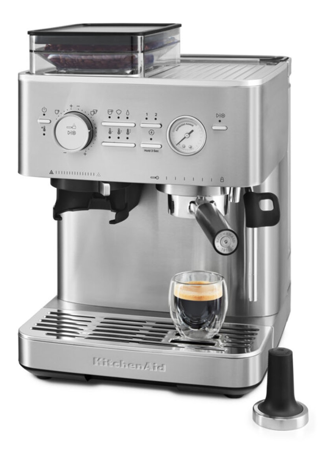 KitchenAid Halfautomatische espressomachine met koffiemolen - detail 5 metallic