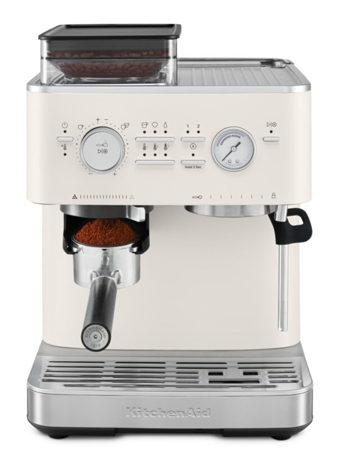 KitchenAid Halfautomatische espressomachine met koffiemolen - detail 3 wit