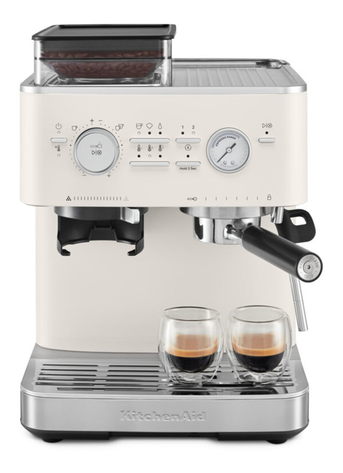 KitchenAid Halfautomatische espressomachine met koffiemolen - detail 5 wit