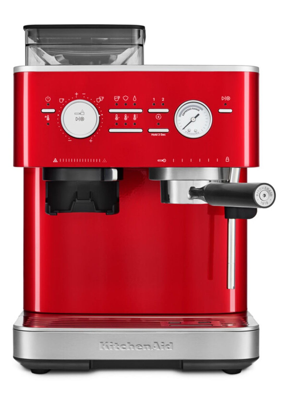 KitchenAid Halfautomatische espressomachine met koffiemolen - detail 2 rood
