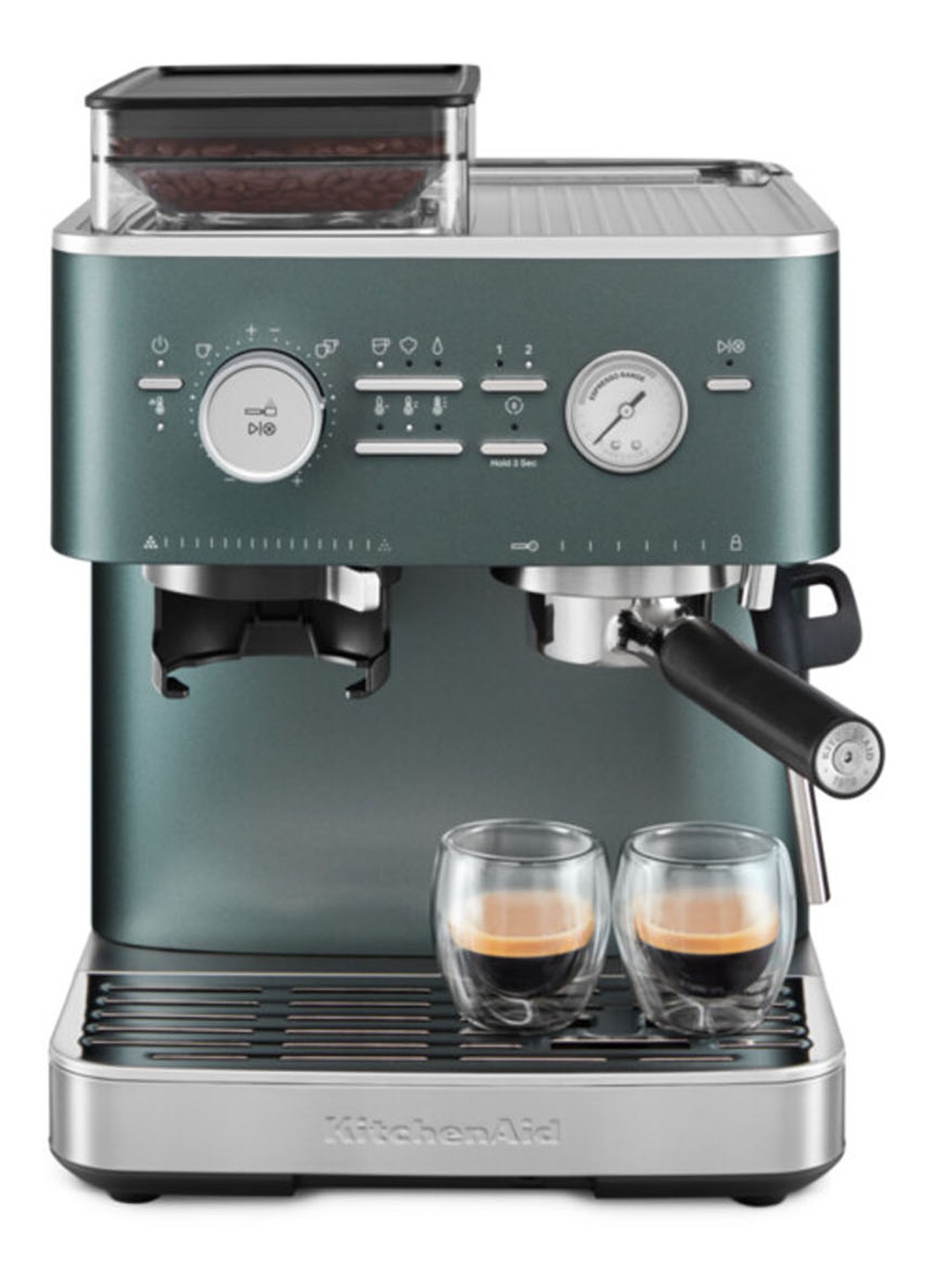 KitchenAid Halfautomatische espressomachine met koffiemolen - achterkant groen