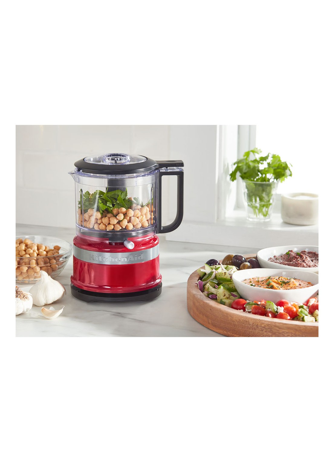 KitchenAid Mini hakmolen 830 ml 5KFC3516 - Keizerrood - voorkant 2 steenrood