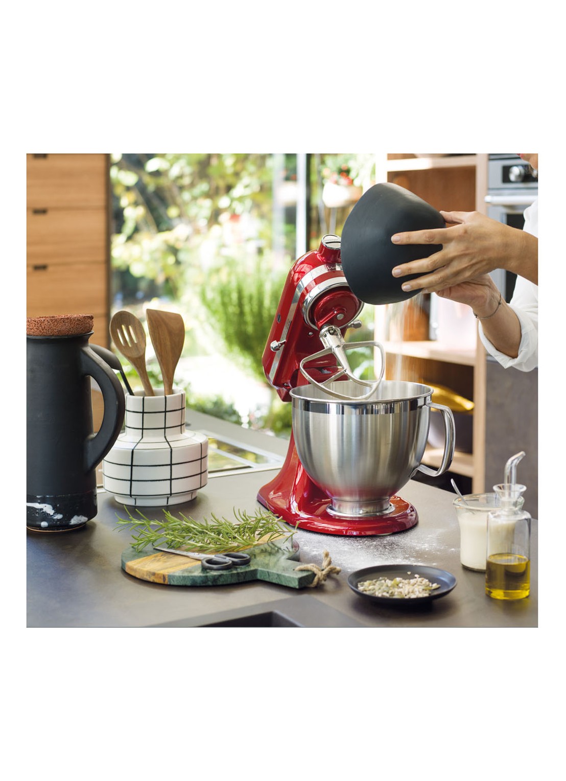KitchenAid Platte menghaak van roestvrij staal 5KSM5THFBSS - voorkant 2 zilver