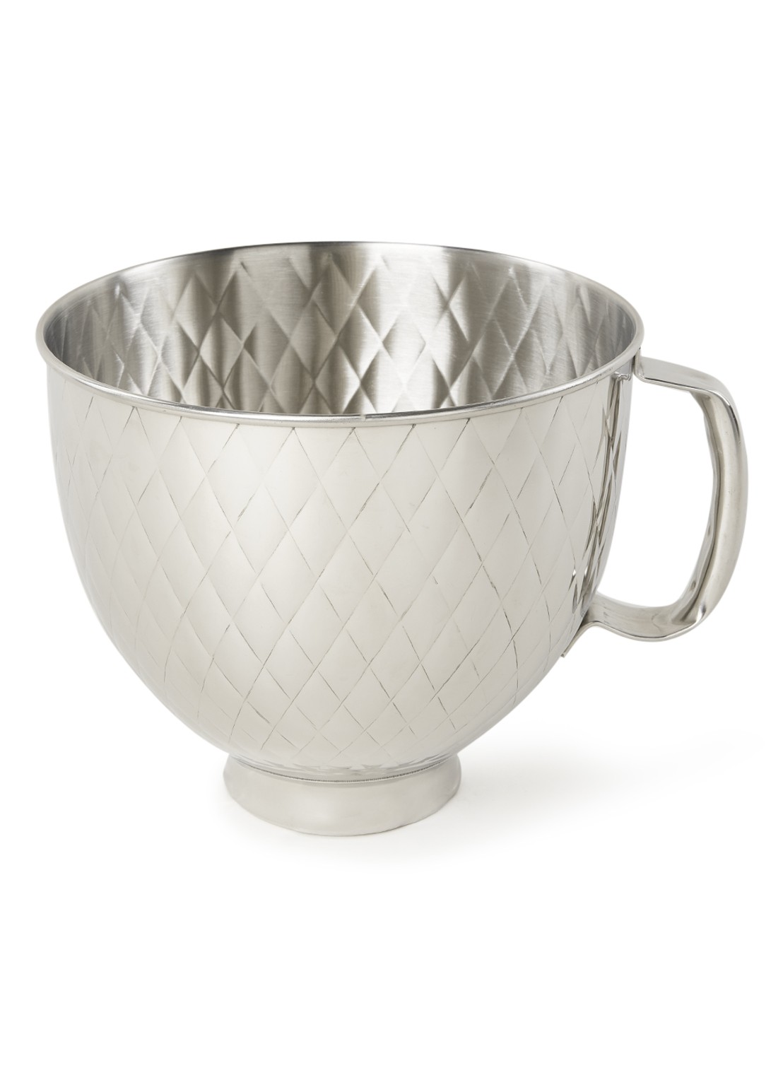 KitchenAid Quilted beslagkom 4,8 liter KSM5SSBQB - voorkant zilver