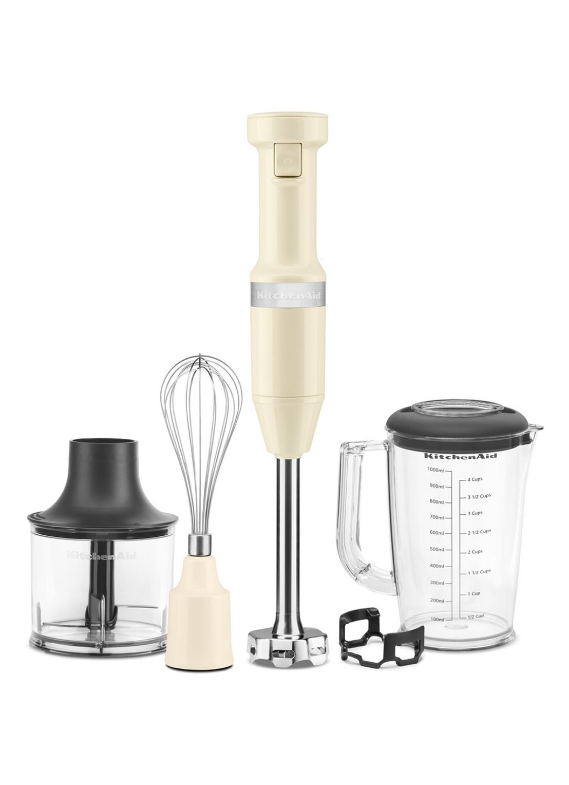 KitchenAid Staafmixer 5-delig 5KHBV83 - Amandelwit - voorkant 4 gebroken wit