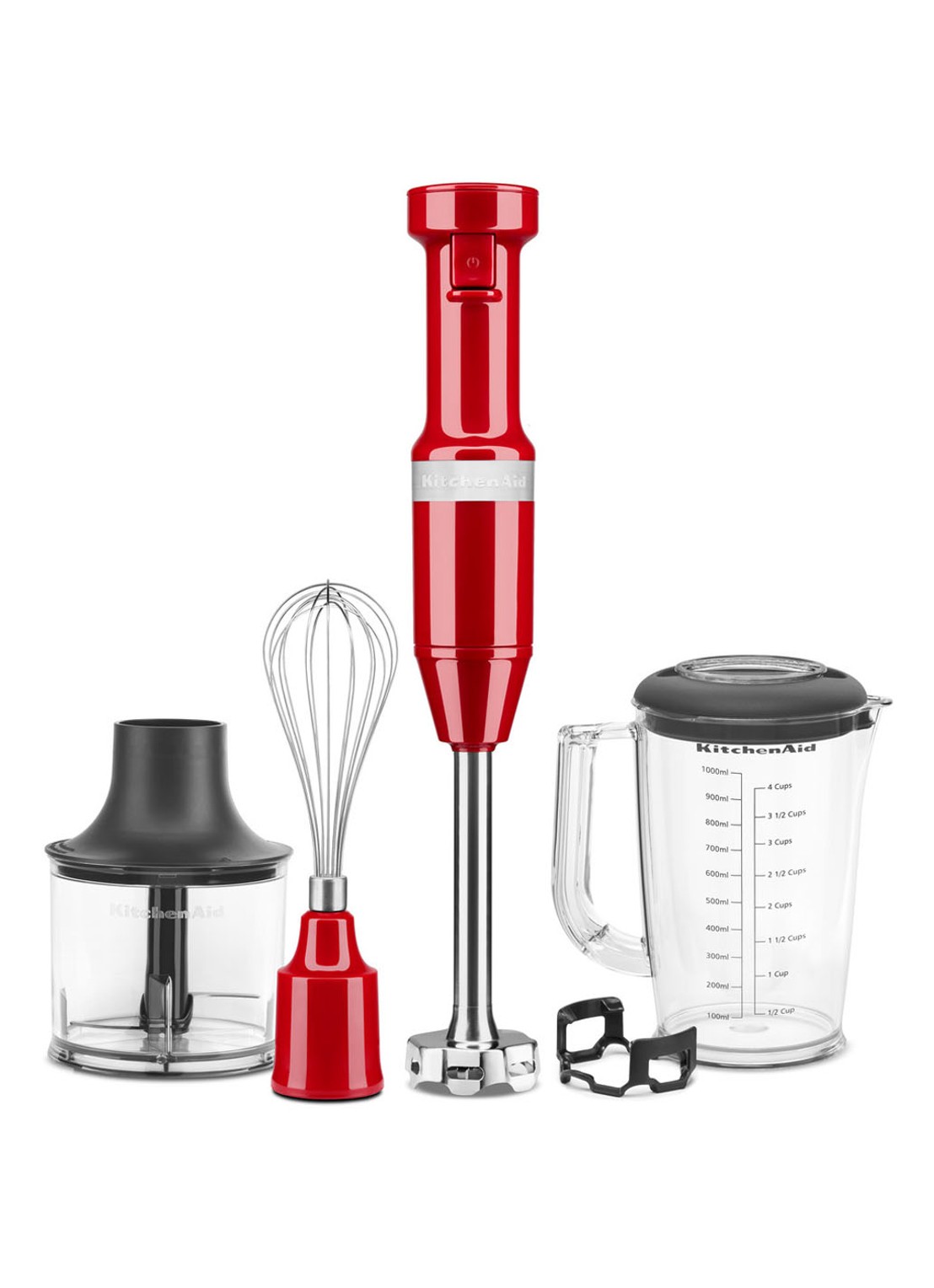 KitchenAid Staafmixer 5-delig 5KHBV83 - Keizerrood - voorkant 4 steenrood