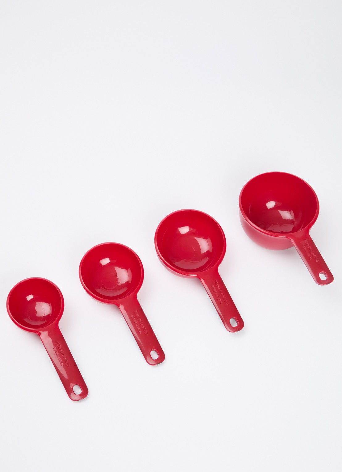 KitchenAid Universal maatlepel set van 4 - voorkant 2 rood