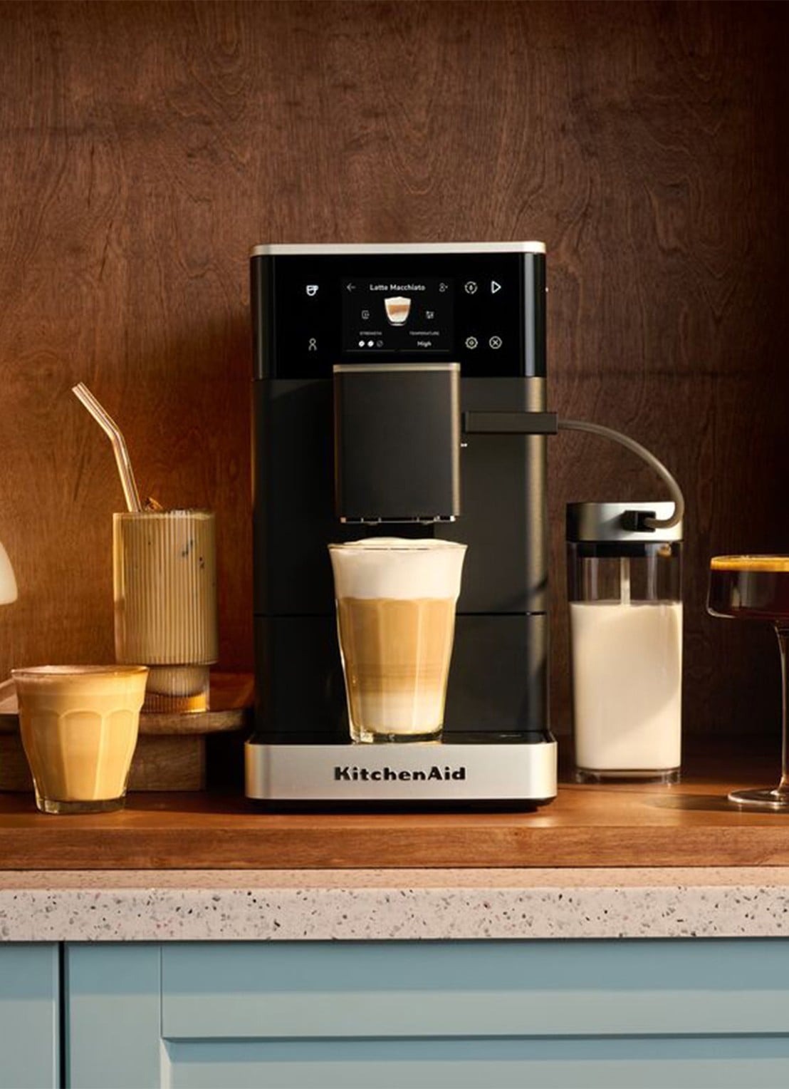 KitchenAid Volautomatische espressomachine KF4 - voorkant 2 zwart