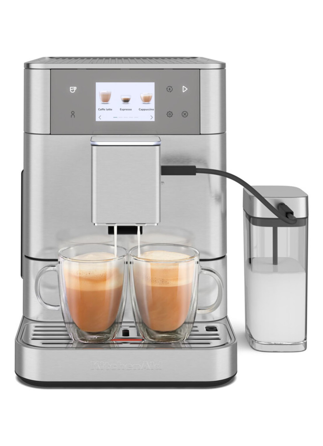 KitchenAid Volautomatische espressomachine - voorkant 2 metallic