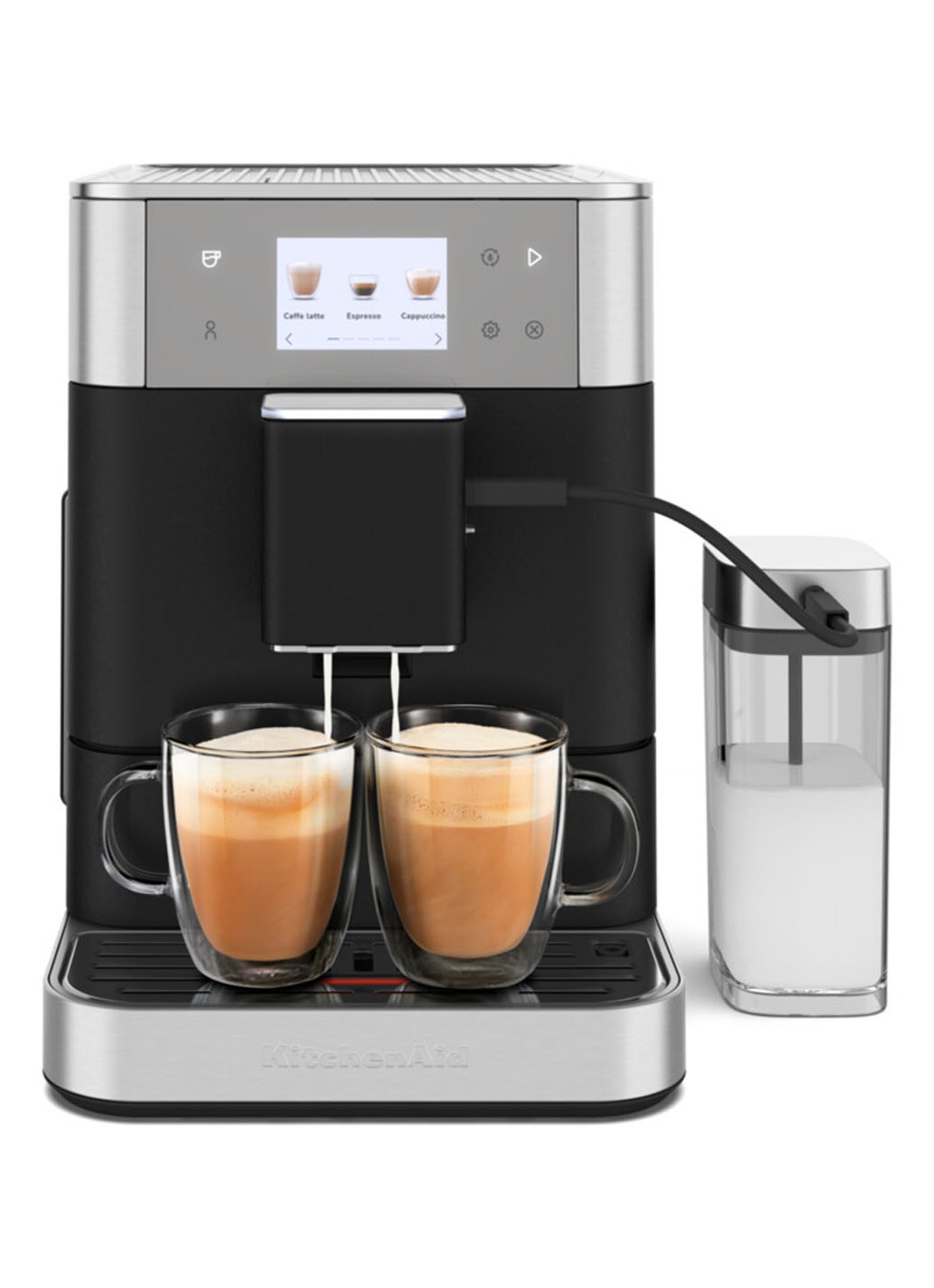 KitchenAid Volautomatische espressomachine - voorkant 2 zwart