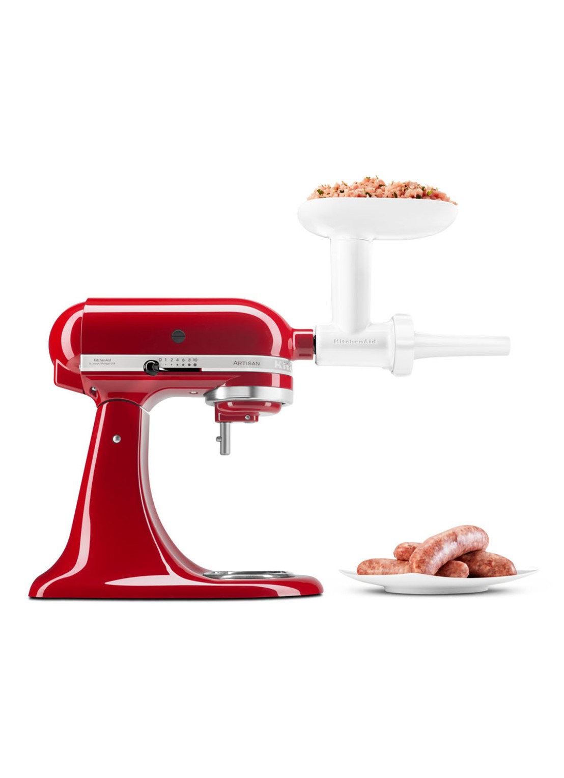 KitchenAid Worstvulapparaat 5KSMSSA  - detail 2 wit