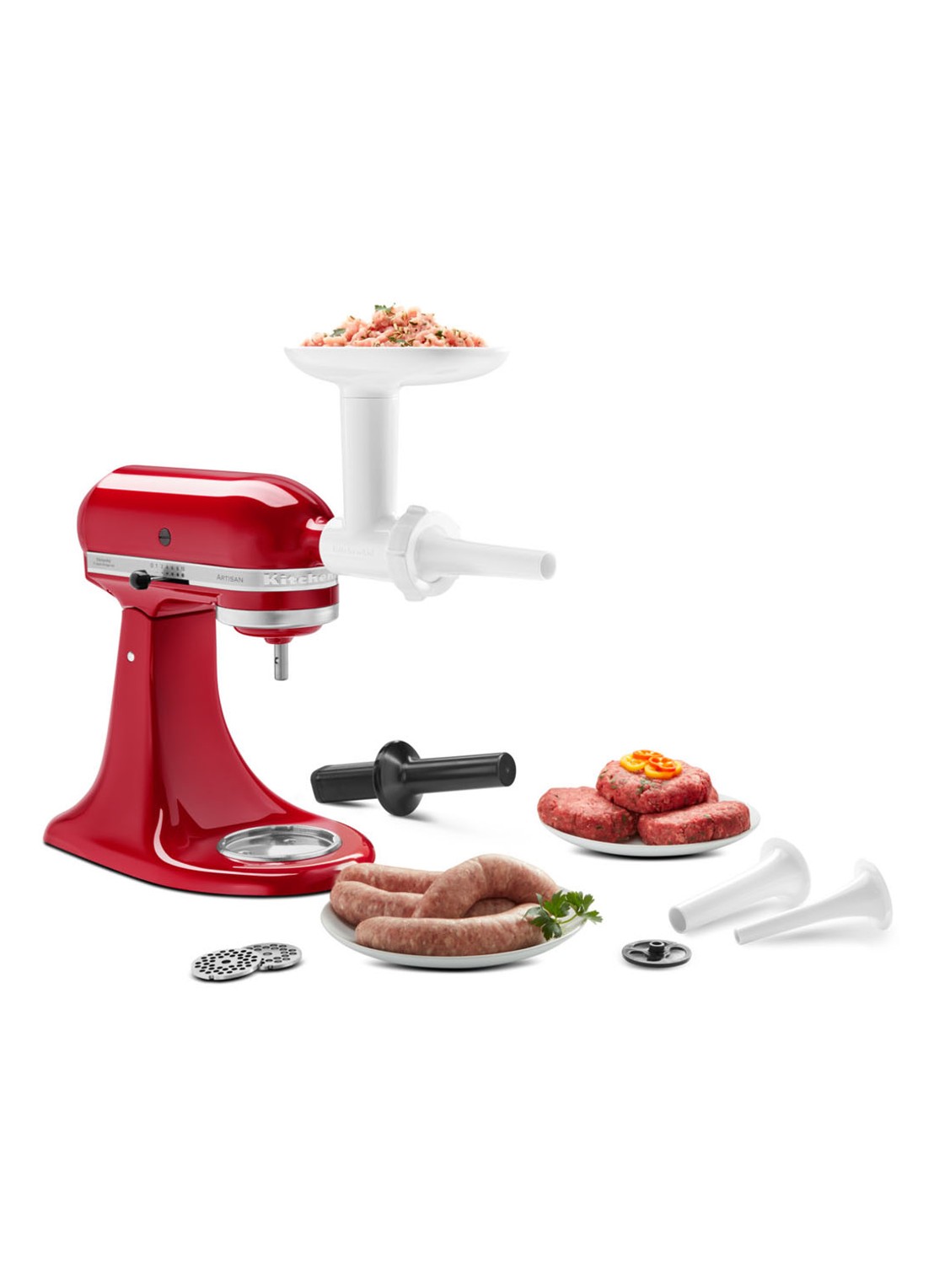 KitchenAid Worstvulapparaat 5KSMSSA  - voorkant 5 wit