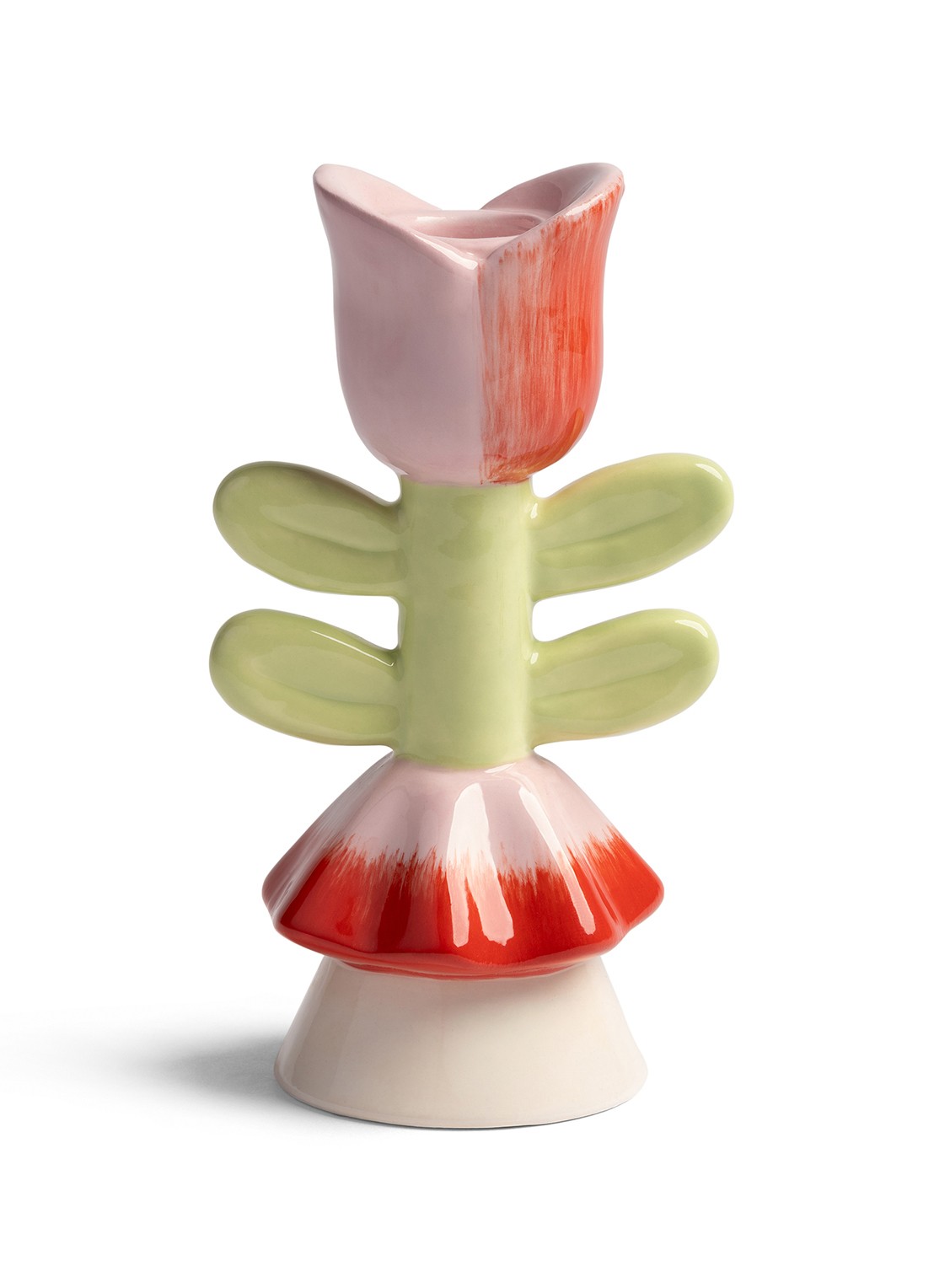 &Klevering Blume kandelaar 15 cm - voorkant lichtgroen