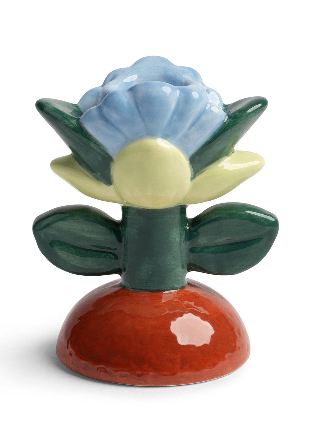 &Klevering Blume kandelaar 9,5 cm - voorkant 3 groen