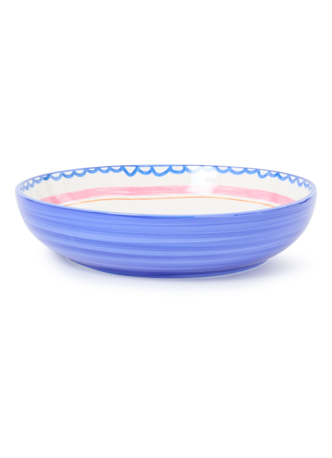 &Klevering Boavista saladeschaal 30 cm - voorkant kobaltblauw