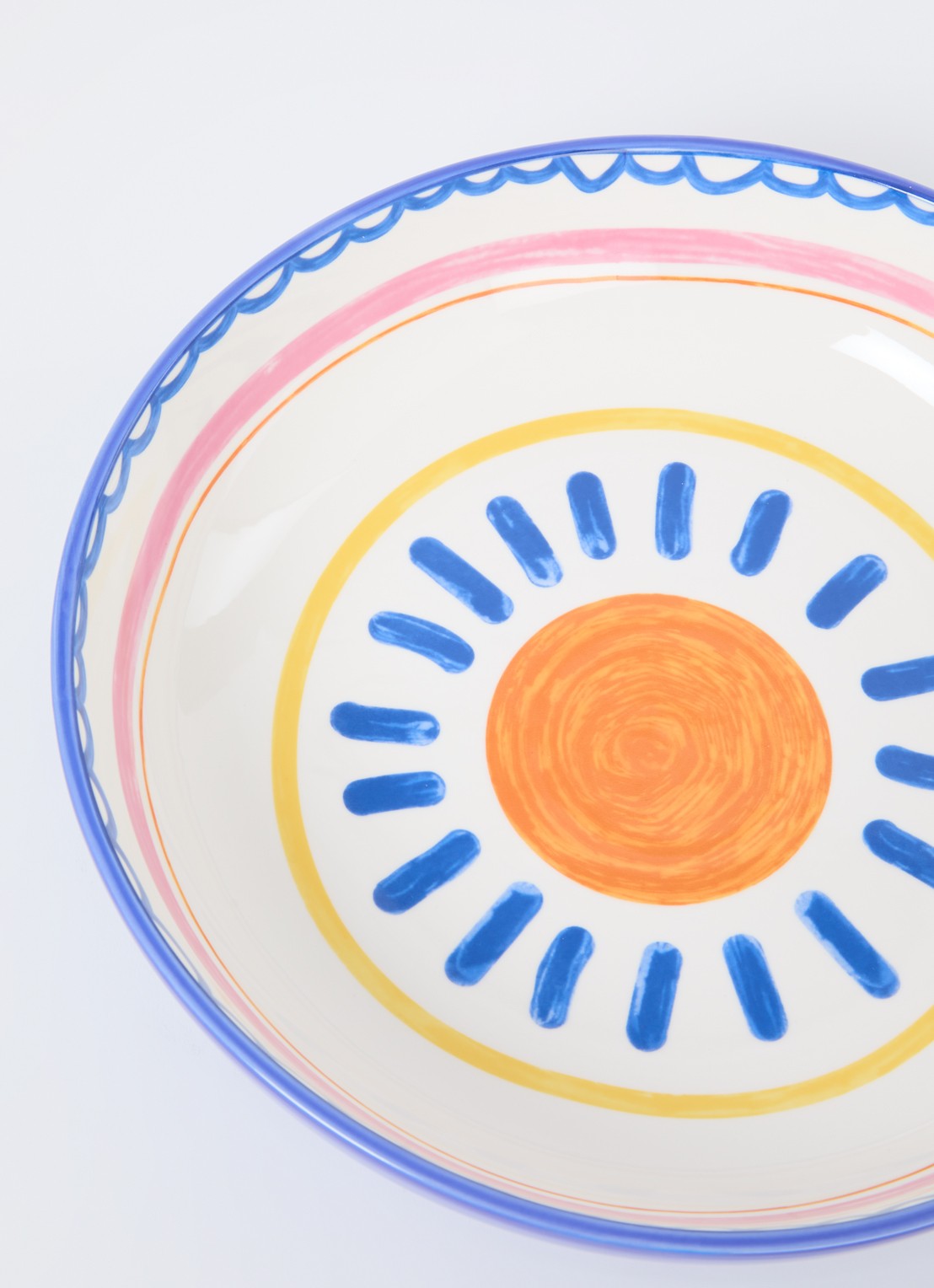 &Klevering Boavista saladeschaal 30 cm - voorkant 2 kobaltblauw