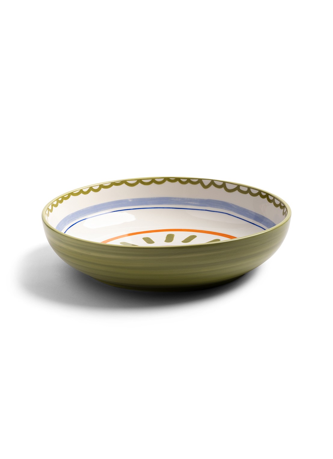 &Klevering Boavista saladeschaal 30 cm - voorkant 2 groen