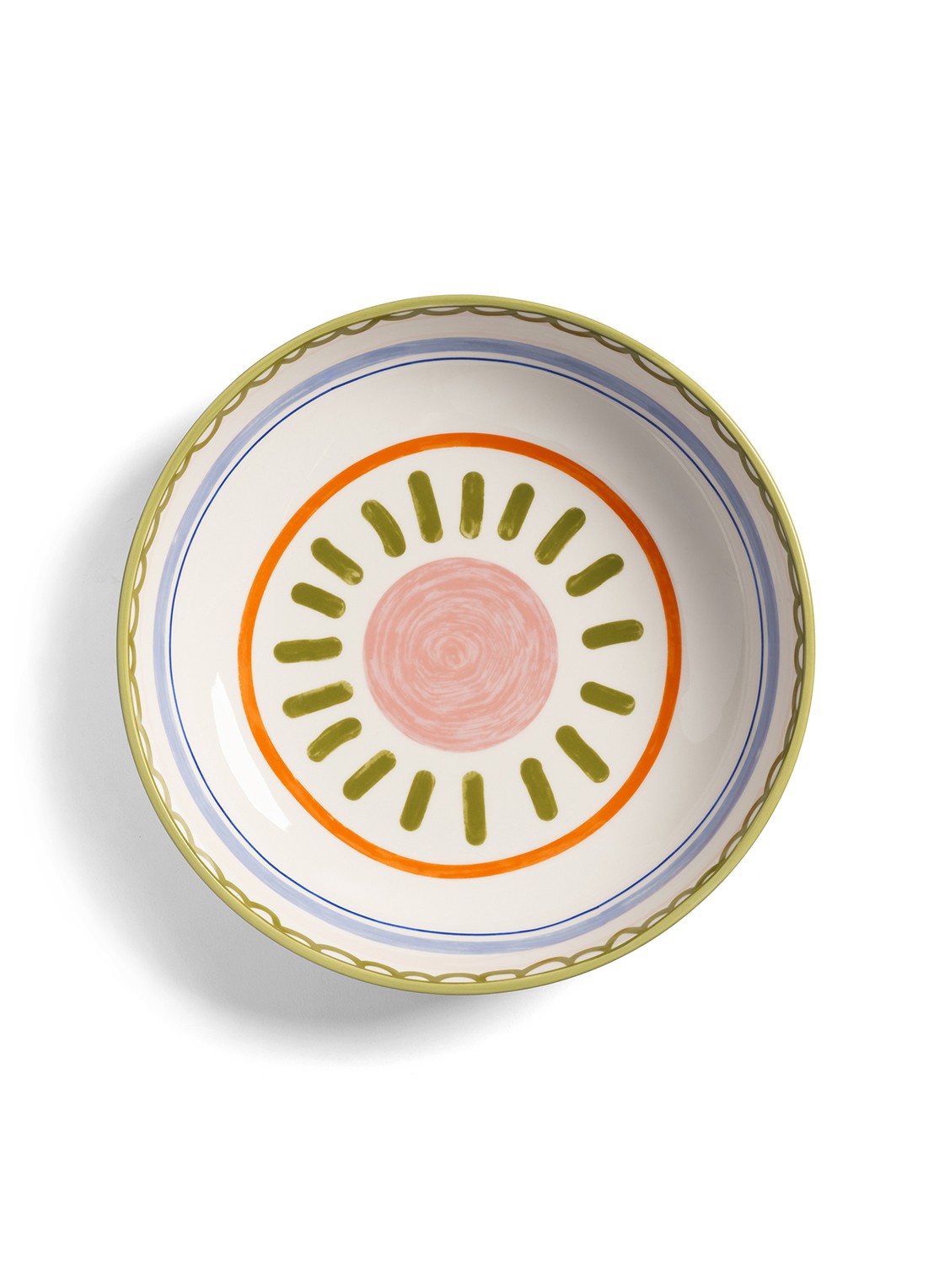 &Klevering Boavista saladeschaal 30 cm - voorkant 3 groen