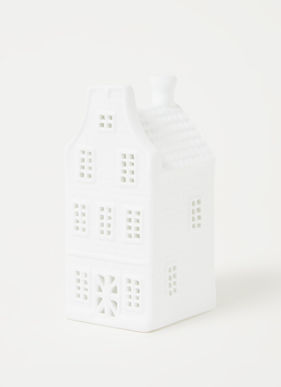 &Klevering Canal house waxinelichthouder 12,5 cm - voorkant 3 wit
