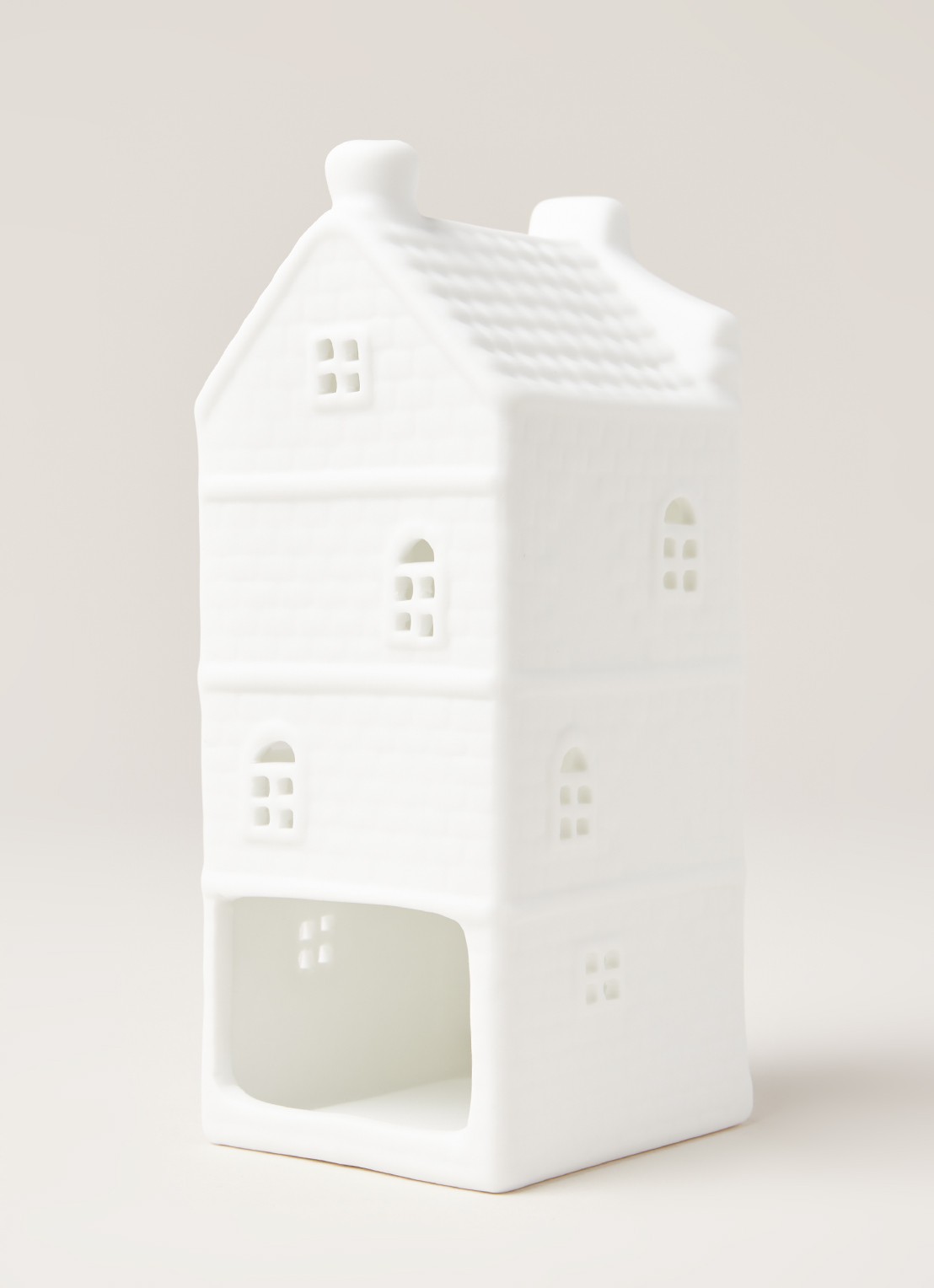 &Klevering Canal house waxinelichthouder 13,5 cm - detail 3 wit