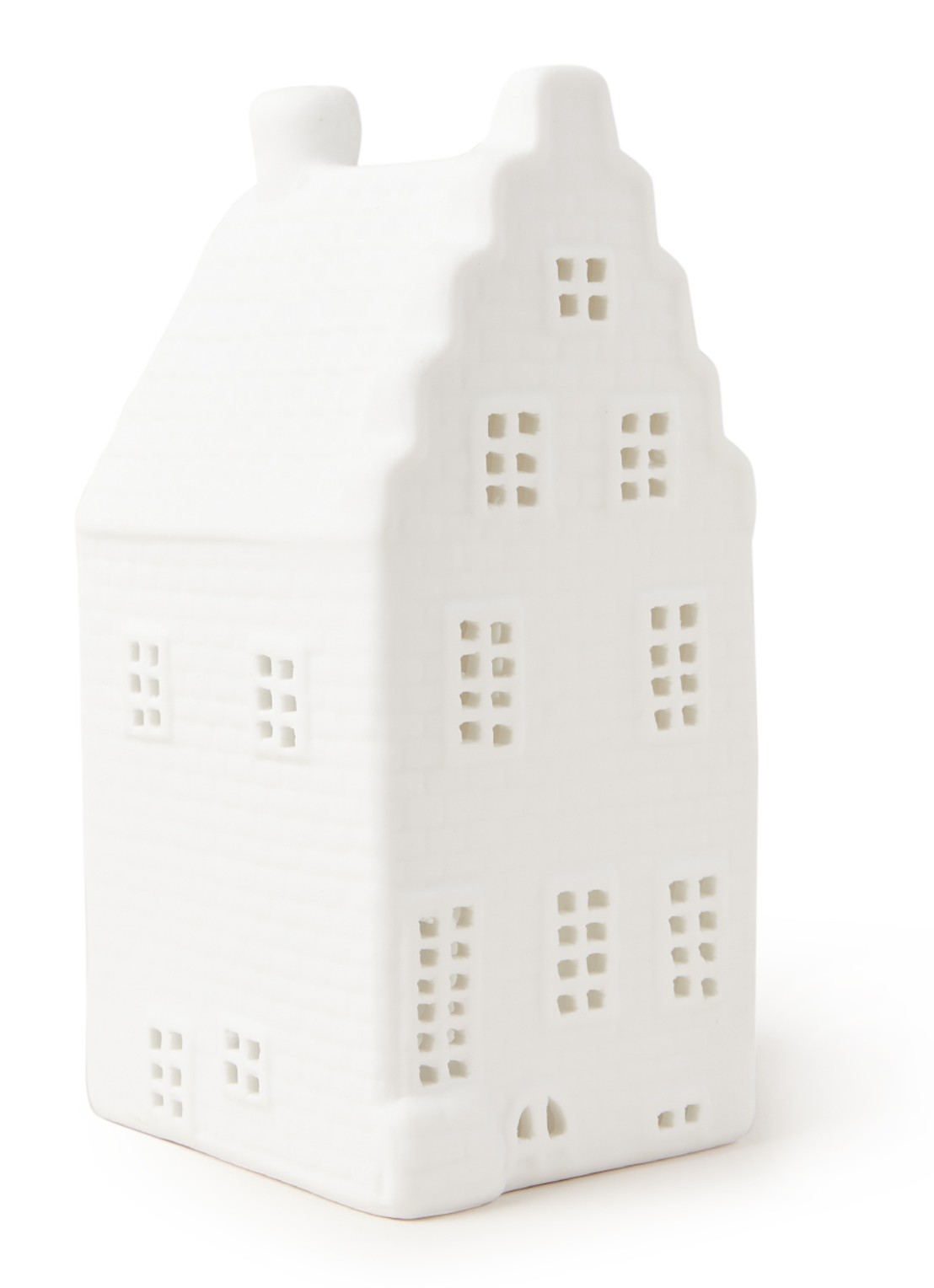 &Klevering Canal house waxinelichthouder 13,5 cm - voorkant 2 wit