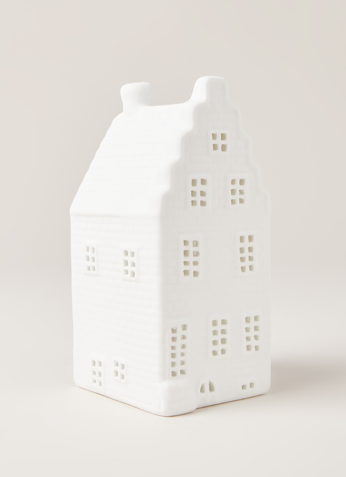 &Klevering Canal house waxinelichthouder 13,5 cm - voorkant 3 wit