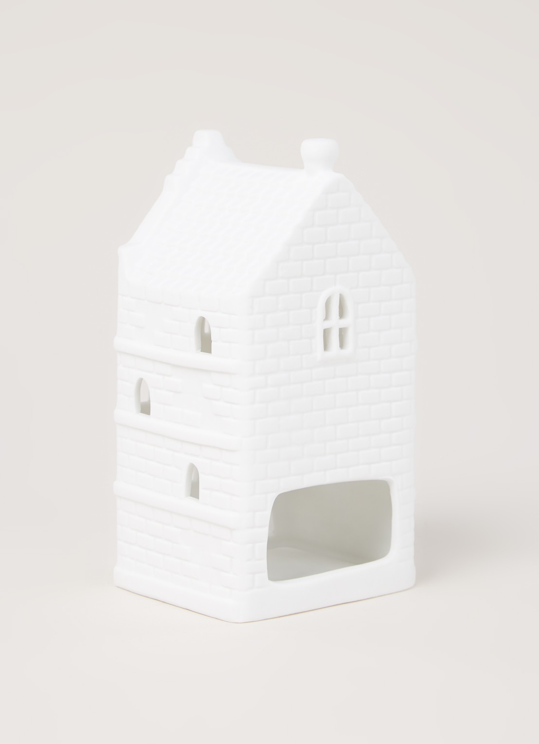 &Klevering Canal house waxinelichthouder 16 cm - detail 3 wit