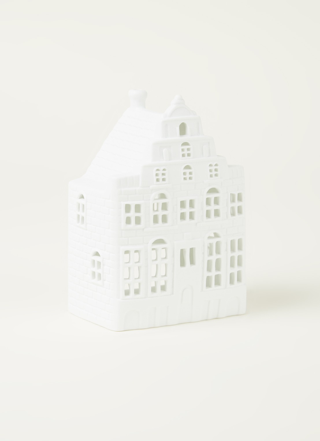 &Klevering Canal house waxinelichthouder 17,5 cm - voorkant 3 wit
