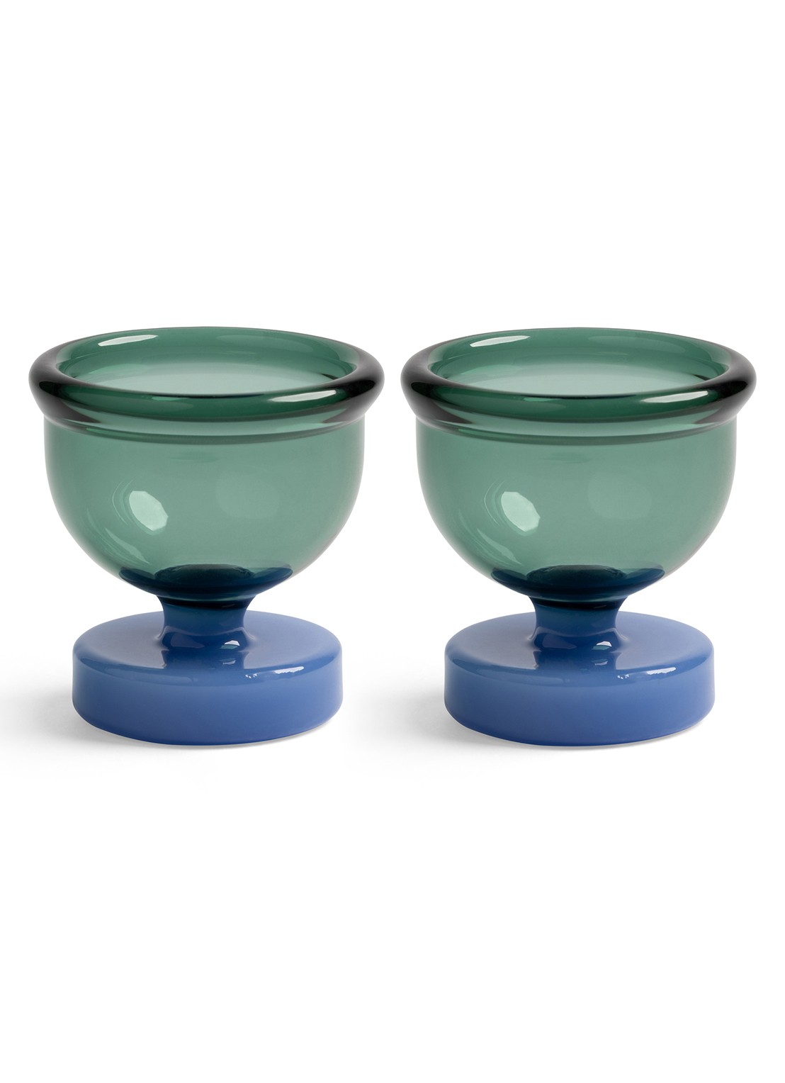 &Klevering Cantine eierdop 5,5 cm set van 2 - voorkant 2 donkergroen