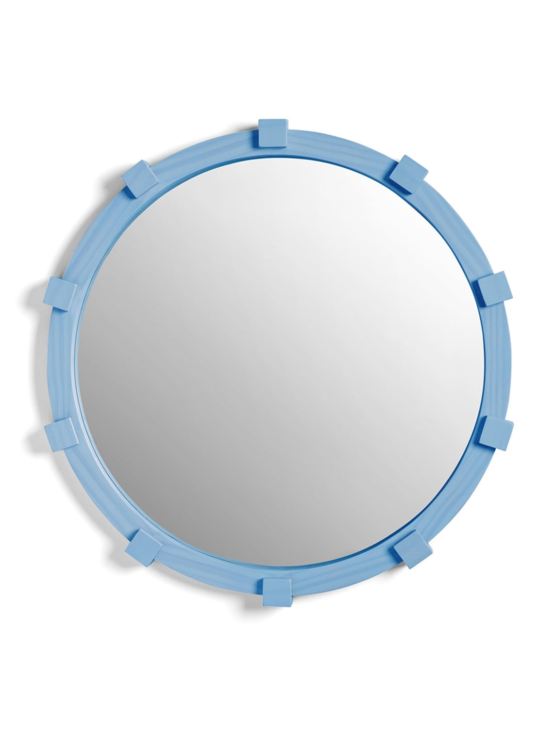 &Klevering Chunk wandspiegel 40 cm - voorkant blauw