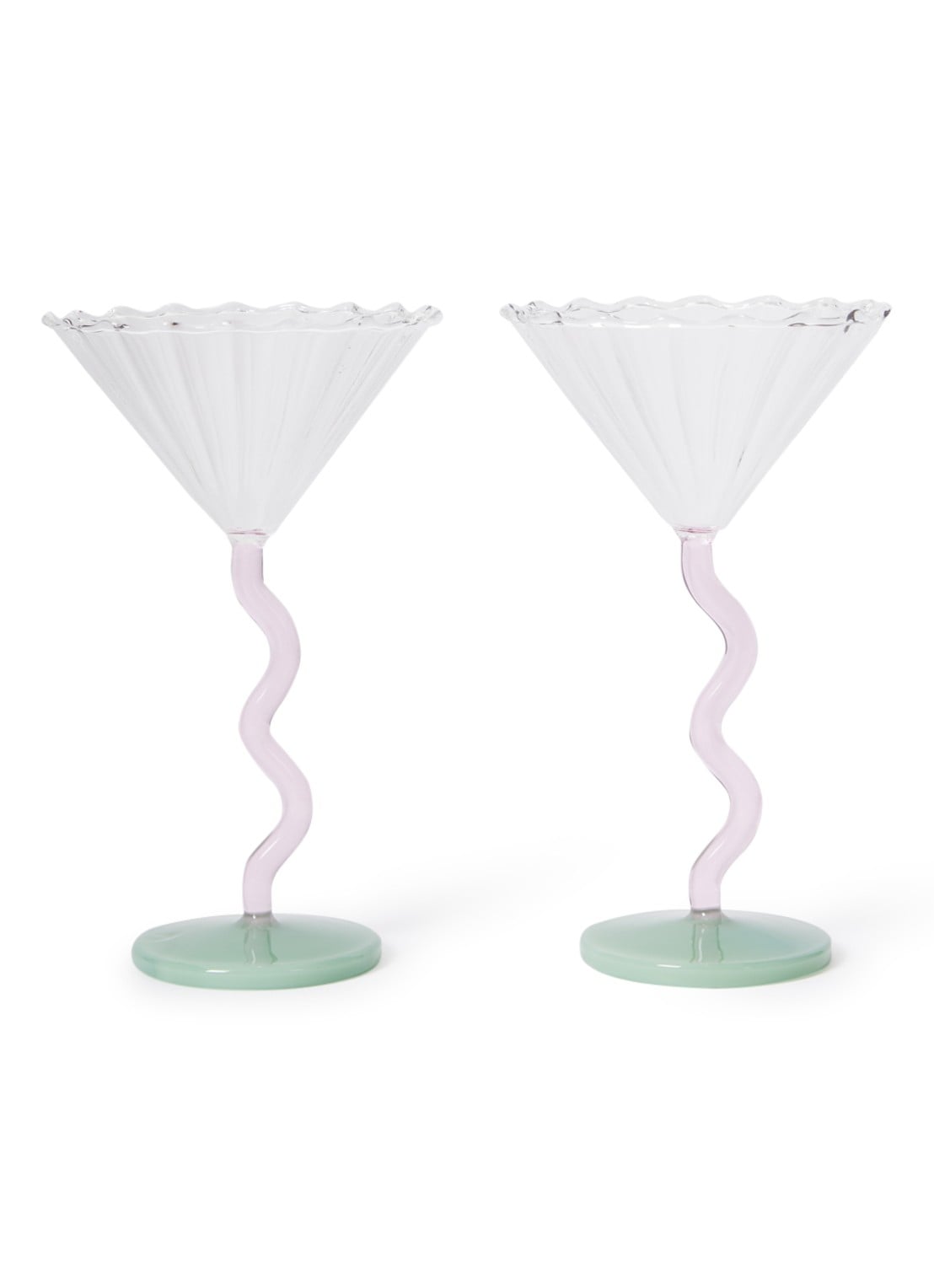 &Klevering Curve Coupe 15 cl set van 2 - voorkant multicolor