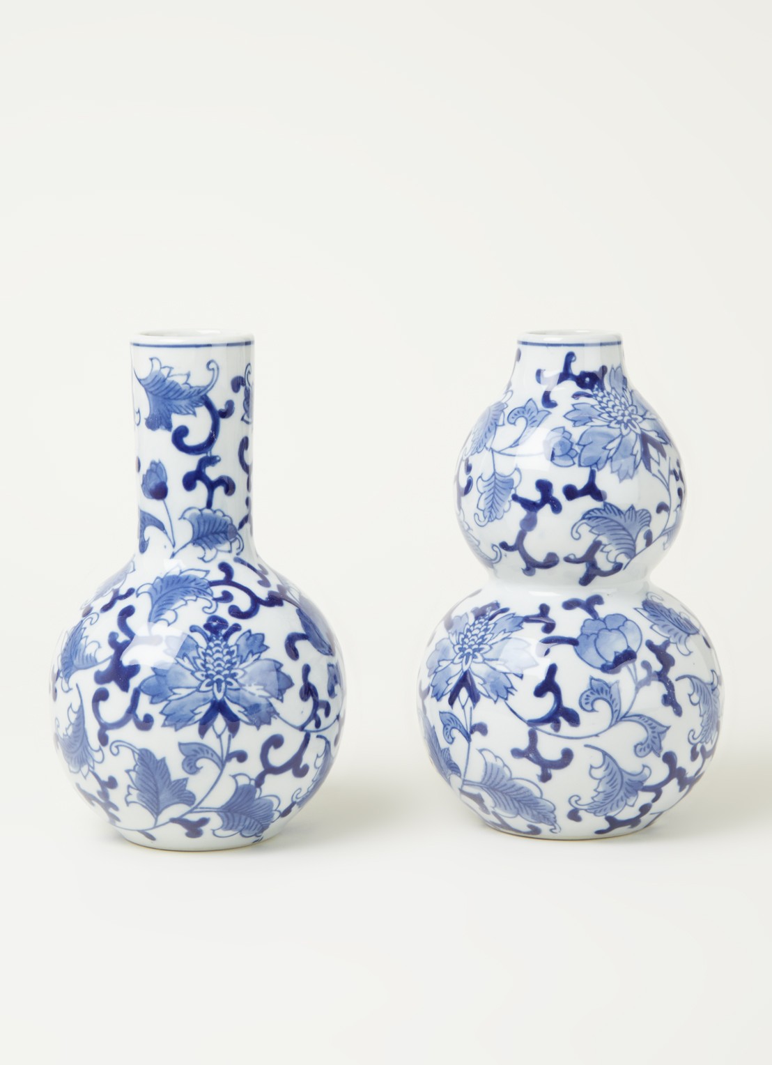 &Klevering Dutch Delight vaas 20 cm set van 2 - voorkant 3 blauw