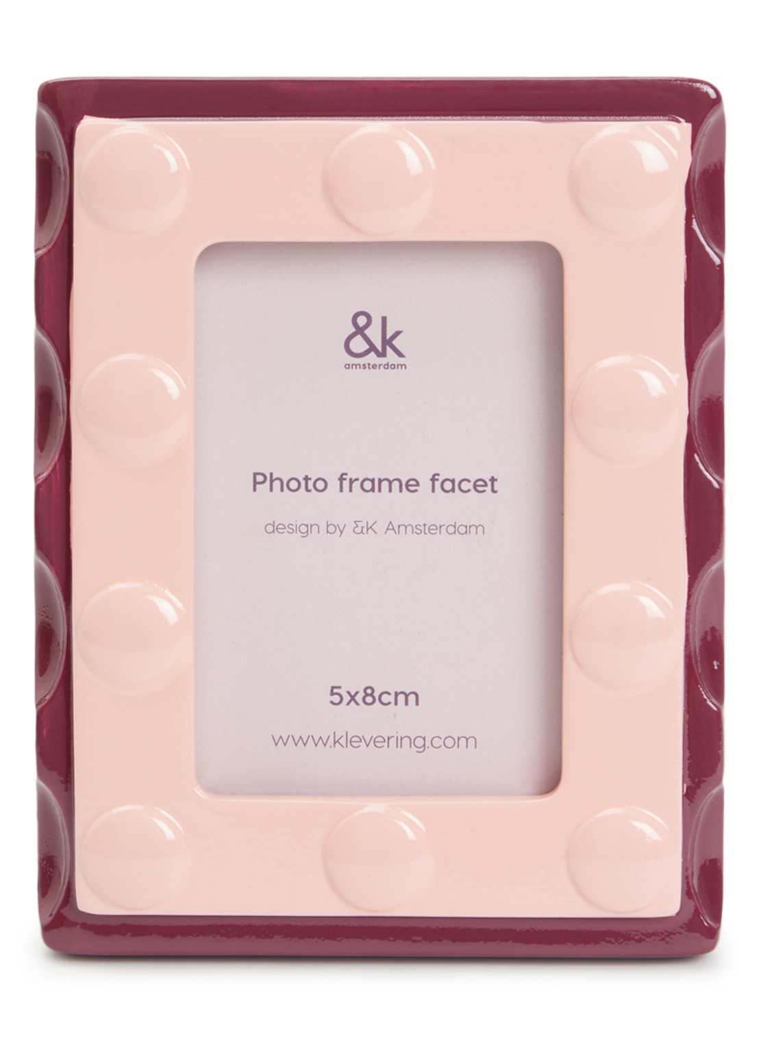 &Klevering Facet fotolijst - voorkant roze