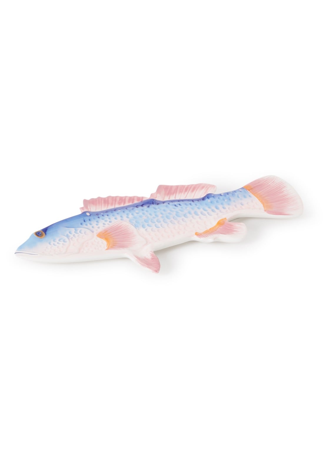 &Klevering Fish Perch serveerschaal 38 cm - voorkant blauw