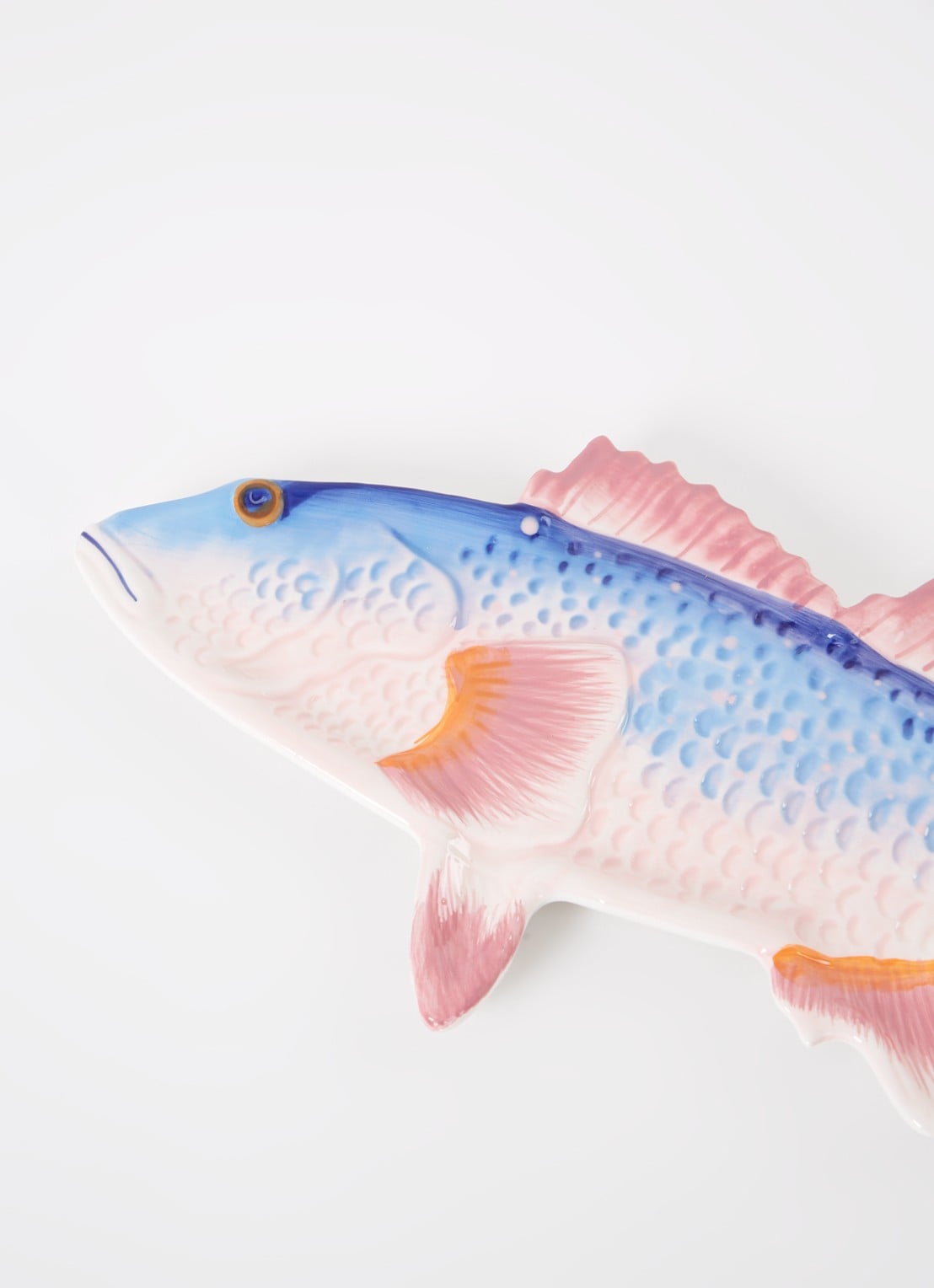 &Klevering Fish Perch serveerschaal 38 cm - voorkant 2 blauw