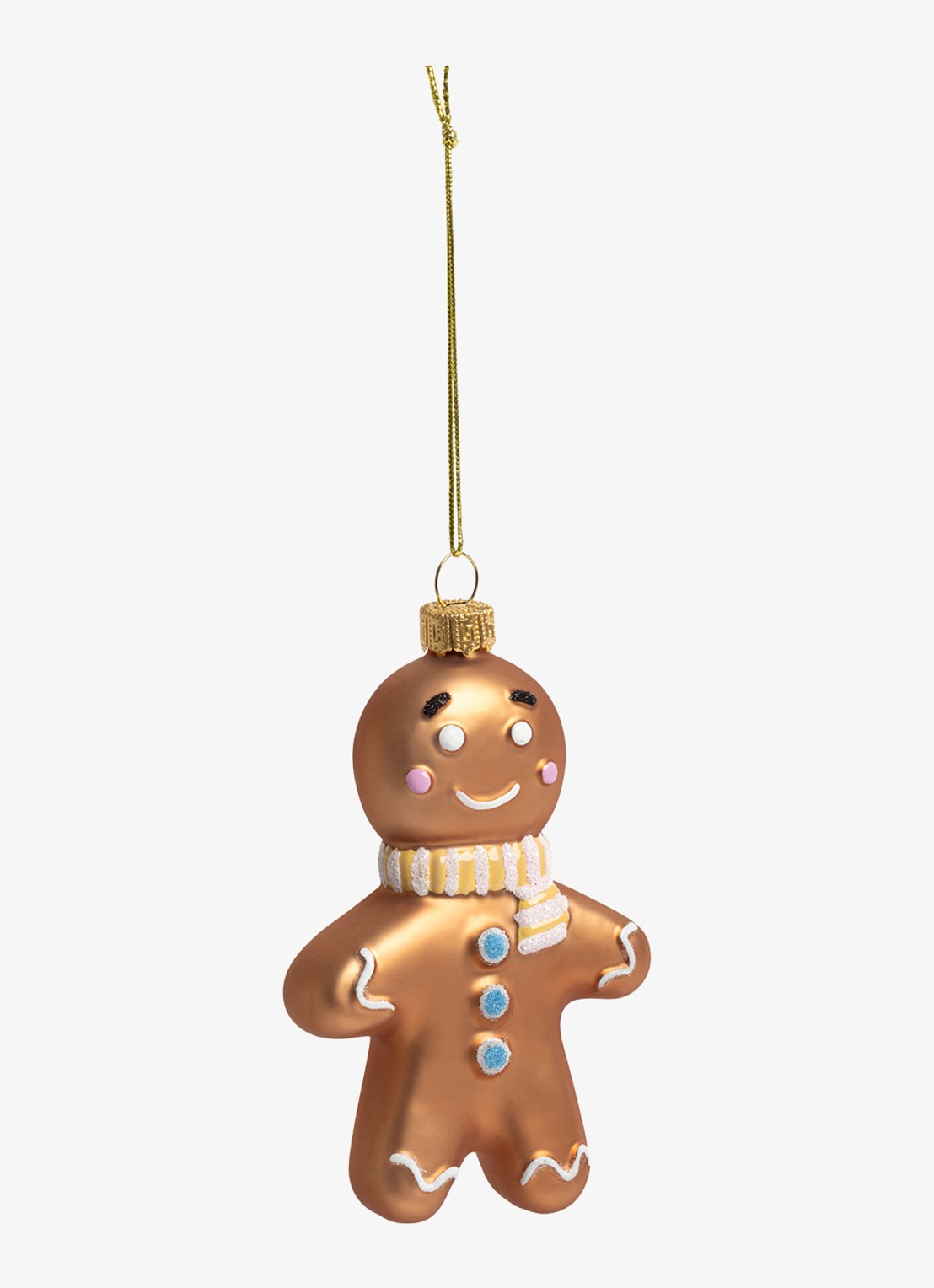 &Klevering Gingerbread kersthanger 12 cm - voorkant bruin